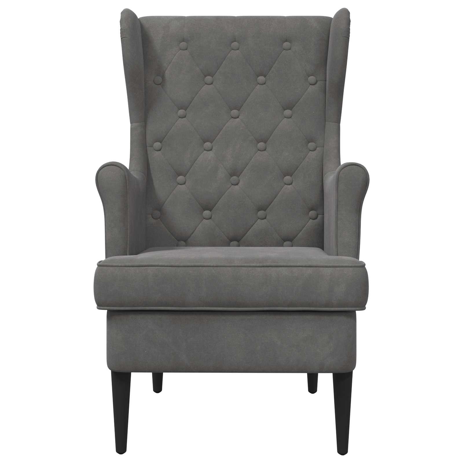 Fauteuil Donkergrijs Fluweel
