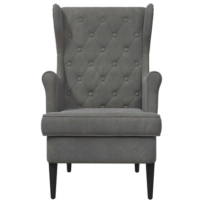 Fauteuil Donkergrijs Fluweel