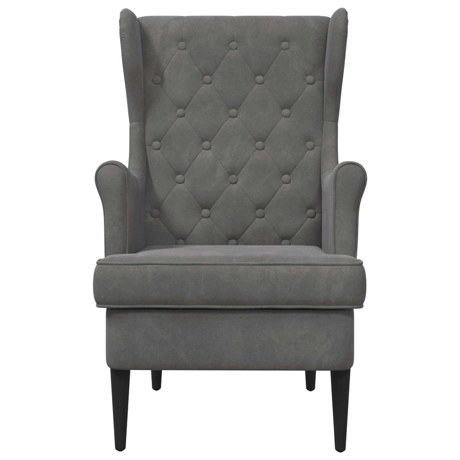 Fauteuil Donkergrijs Fluweel