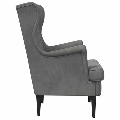 Fauteuil Donkergrijs Fluweel