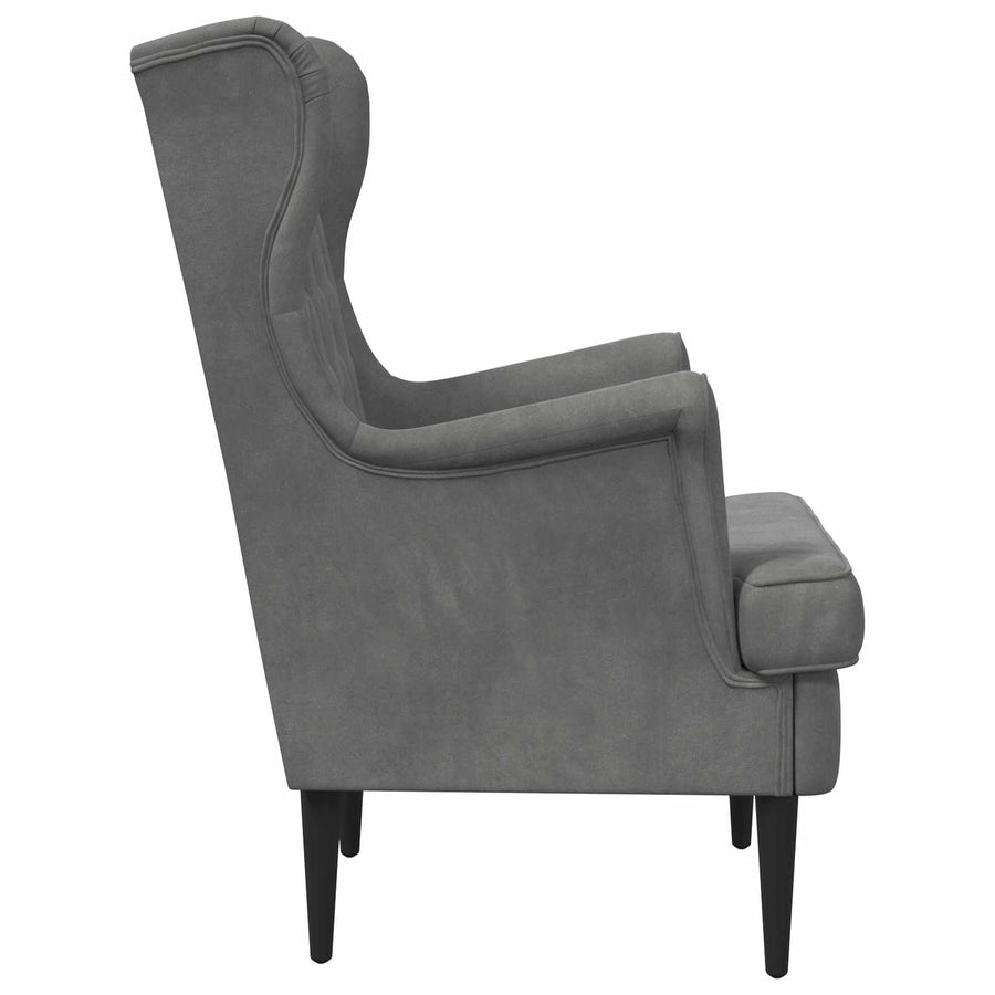 Fauteuil Donkergrijs Fluweel