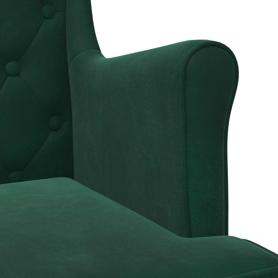 Fauteuil Donkergroen Fluweel