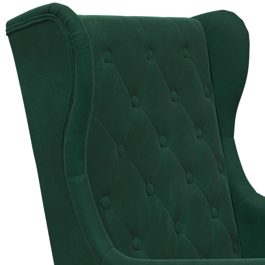Fauteuil Donkergroen Fluweel