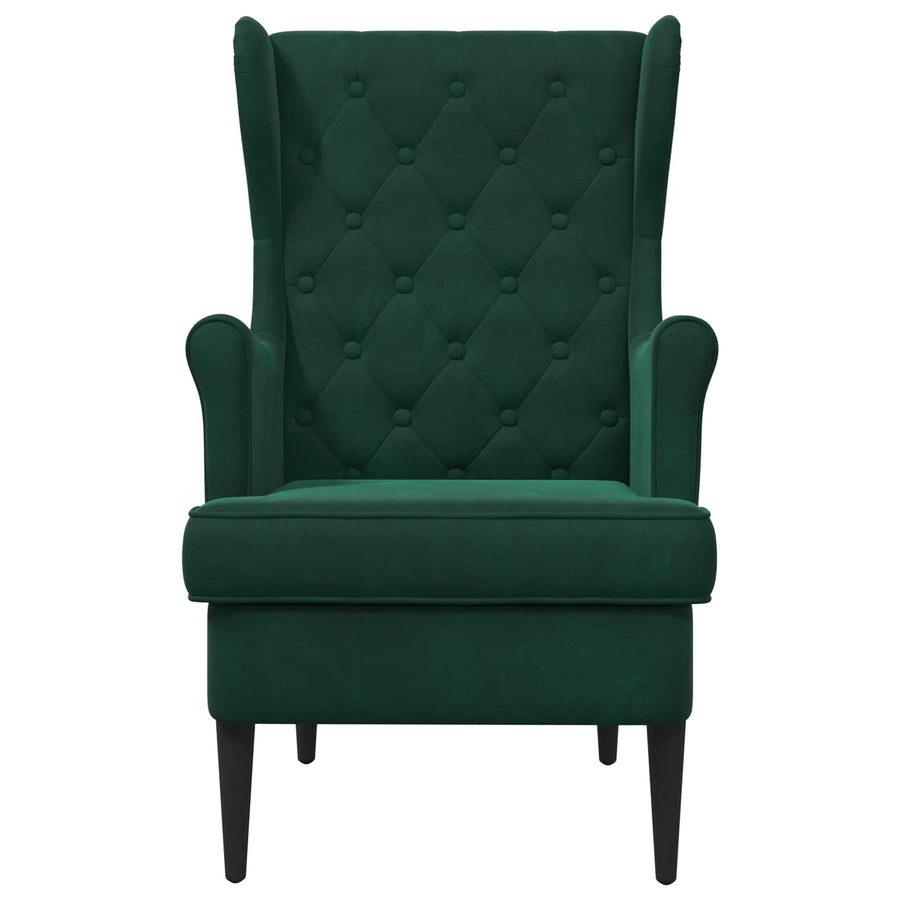 Fauteuil Donkergroen Fluweel