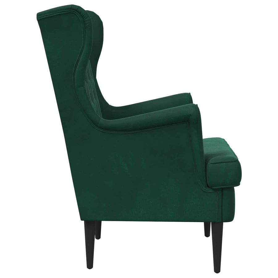 Fauteuil Donkergroen Fluweel
