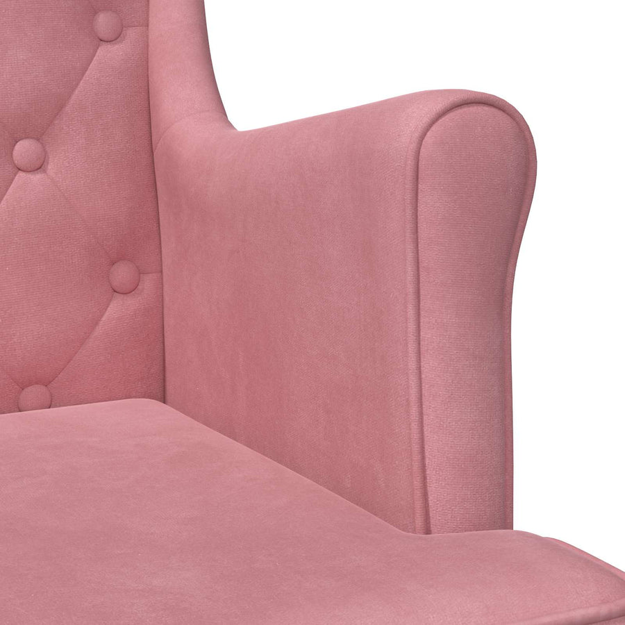 Fauteuil Roze Fluweel