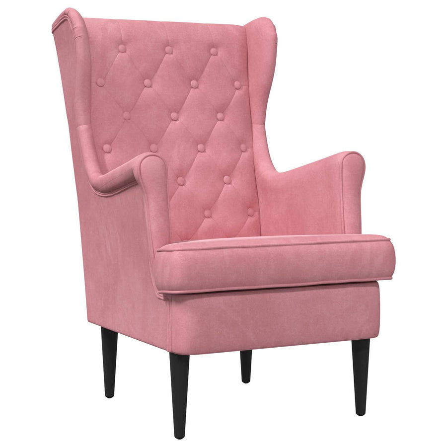Fauteuil Roze Fluweel
