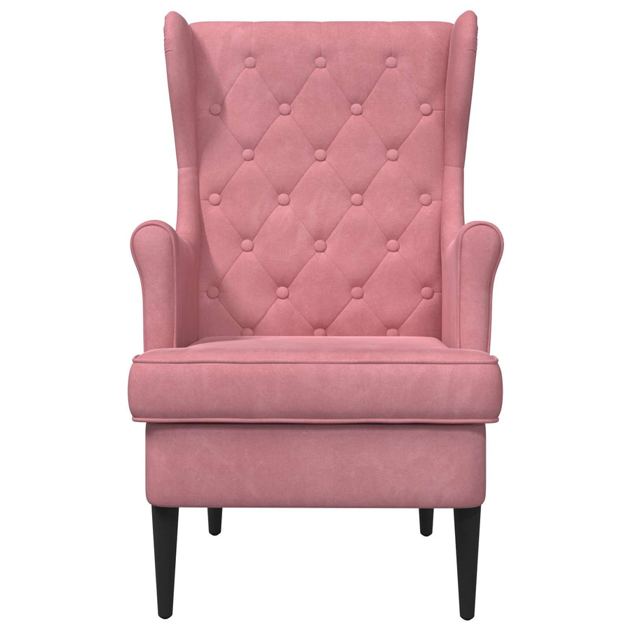 Fauteuil Roze Fluweel