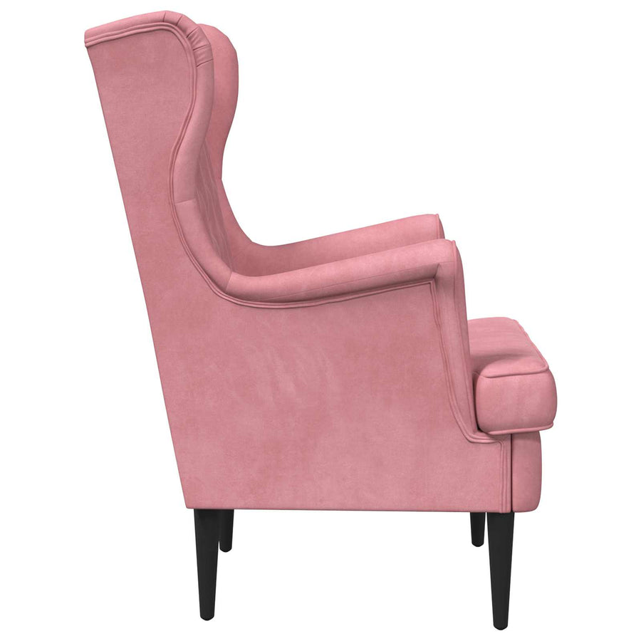 Fauteuil Roze Fluweel
