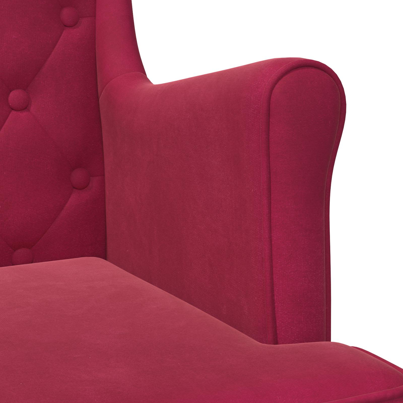 Fauteuil Wijnrood Fluweel