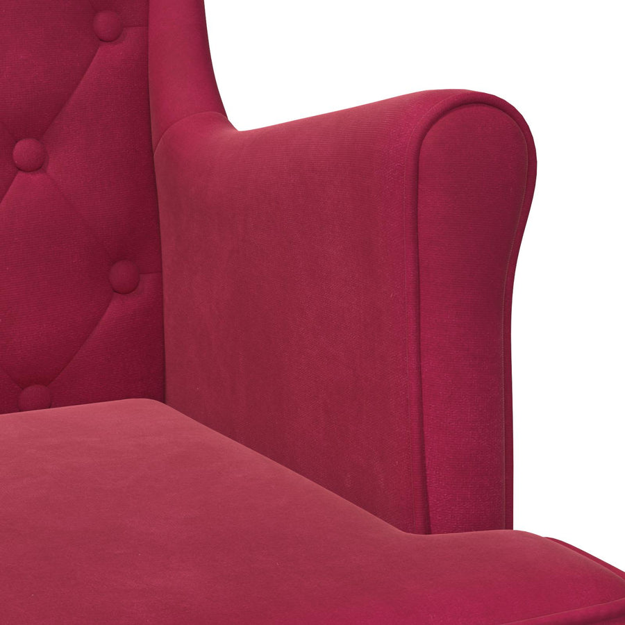 Fauteuil Wijnrood Fluweel