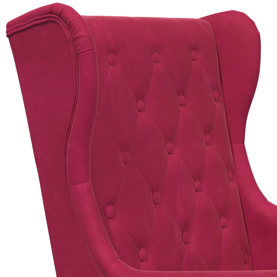 Fauteuil Wijnrood Fluweel