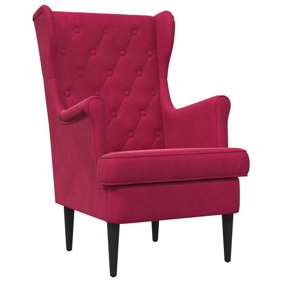 Fauteuil Wijnrood Fluweel