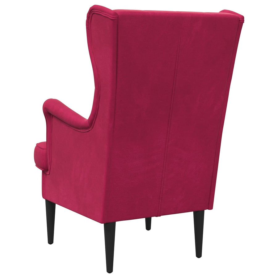 Fauteuil Wijnrood Fluweel