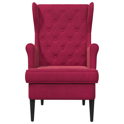 Fauteuil Wijnrood Fluweel