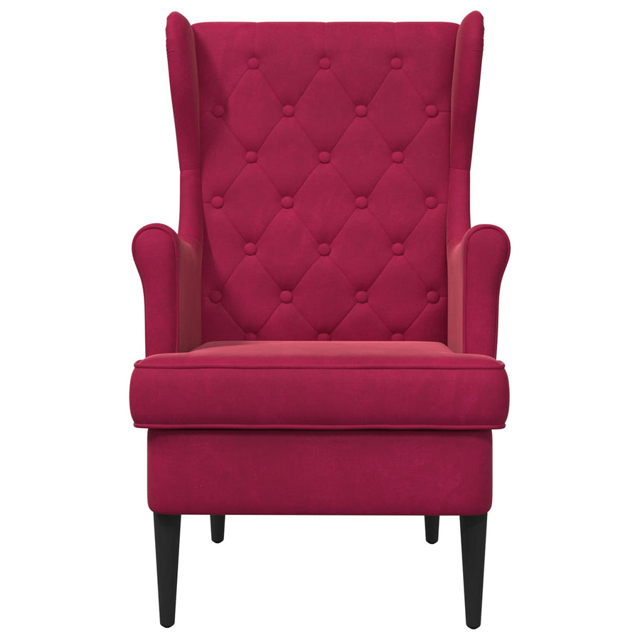 Fauteuil Wijnrood Fluweel