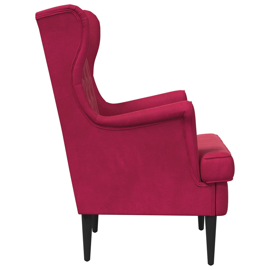 Fauteuil Wijnrood Fluweel