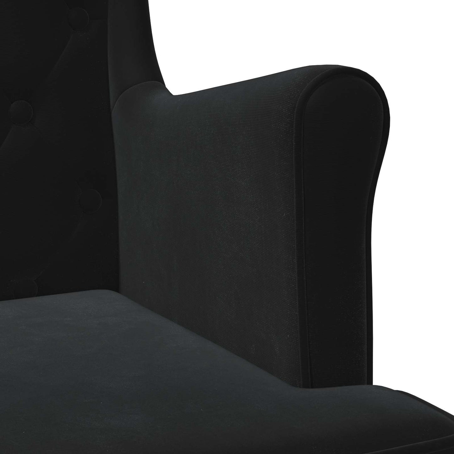 Fauteuil Zwart Fluweel