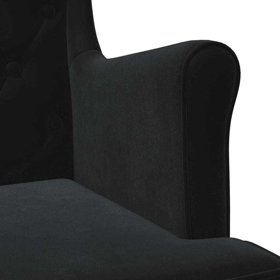Fauteuil Zwart Fluweel