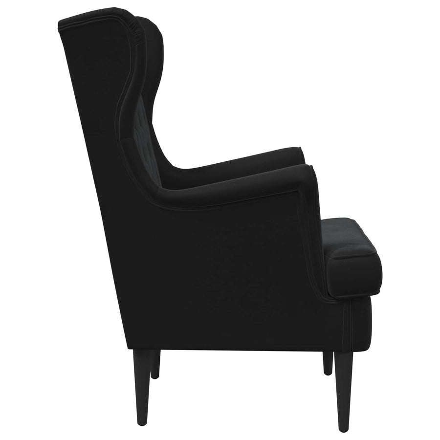 Fauteuil Zwart Fluweel