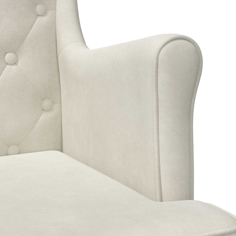 Fauteuil Crème Fluweel