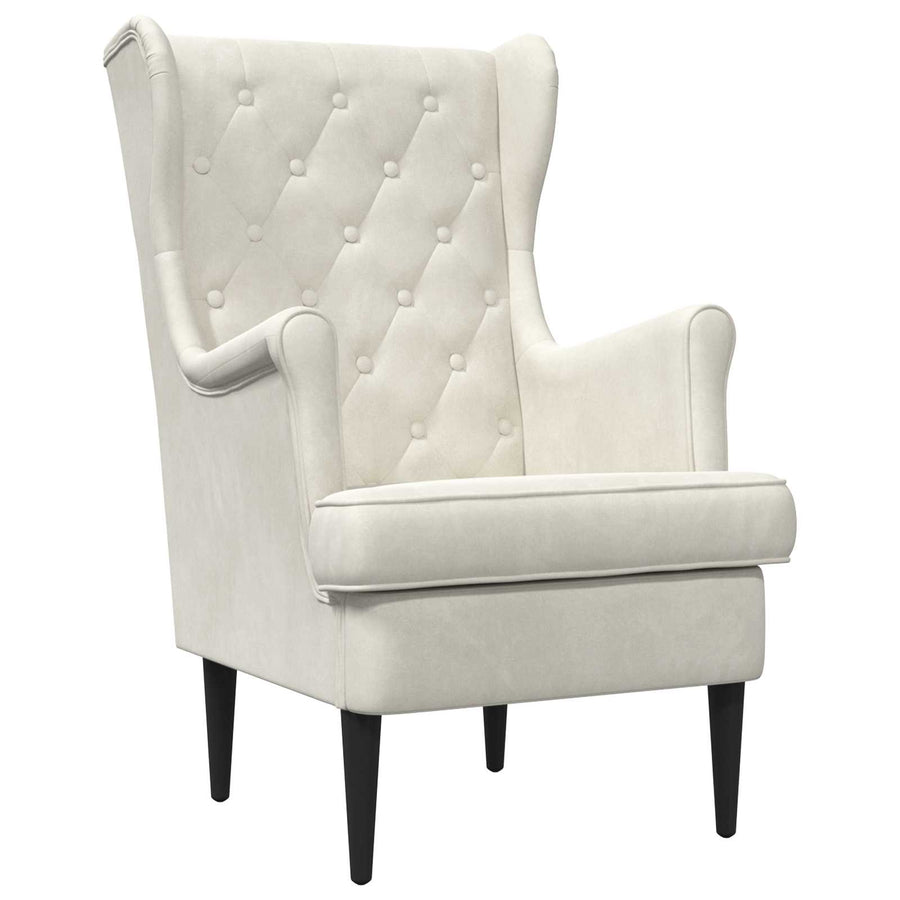 Fauteuil Crème Fluweel