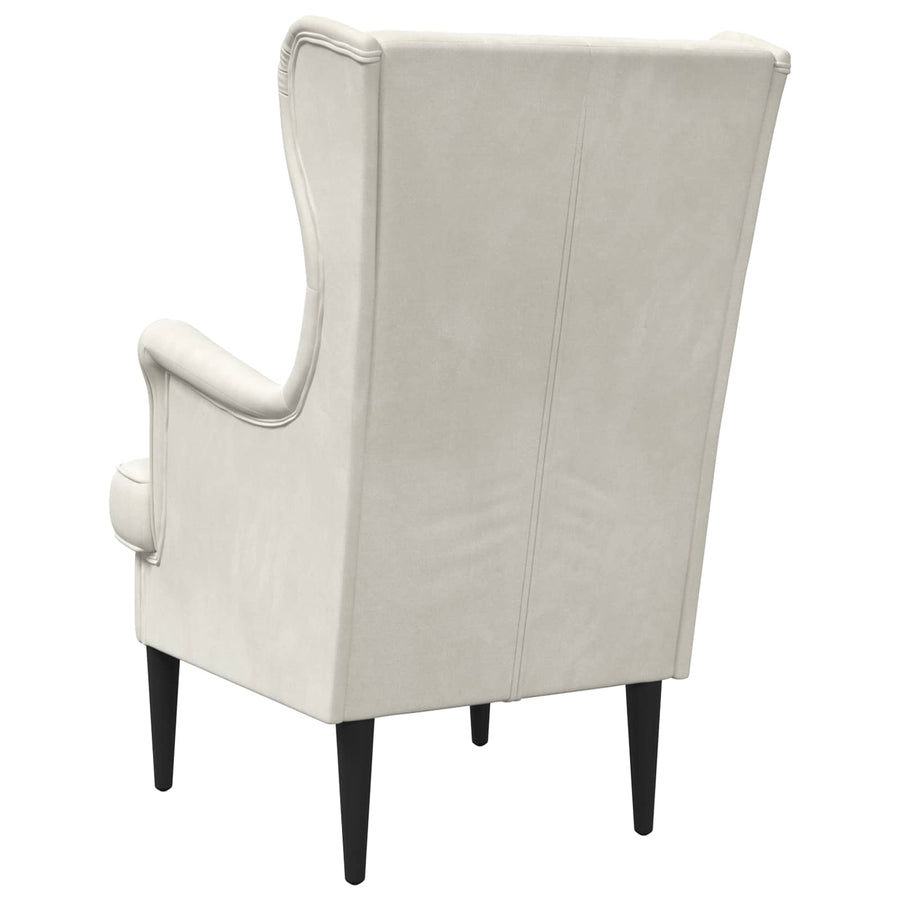Fauteuil Crème Fluweel