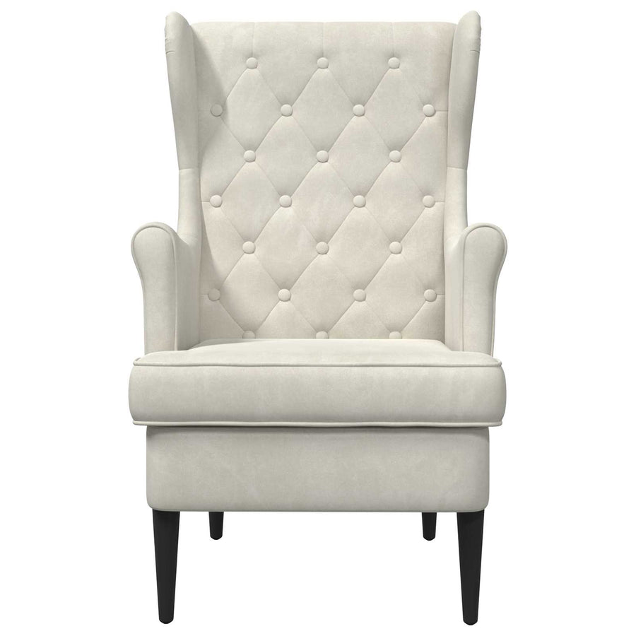 Fauteuil Crème Fluweel