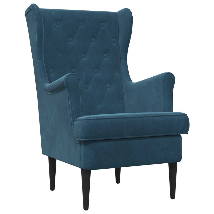 Fauteuil Blauw Fluweel