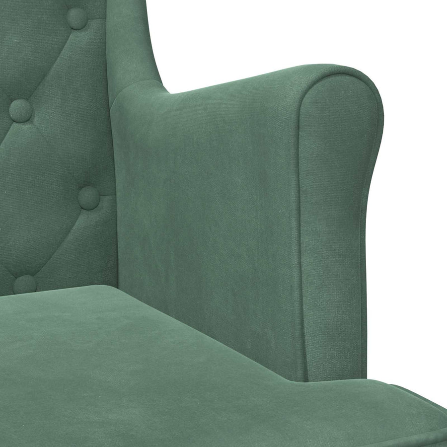 Fauteuil Zeegroen Fluweel