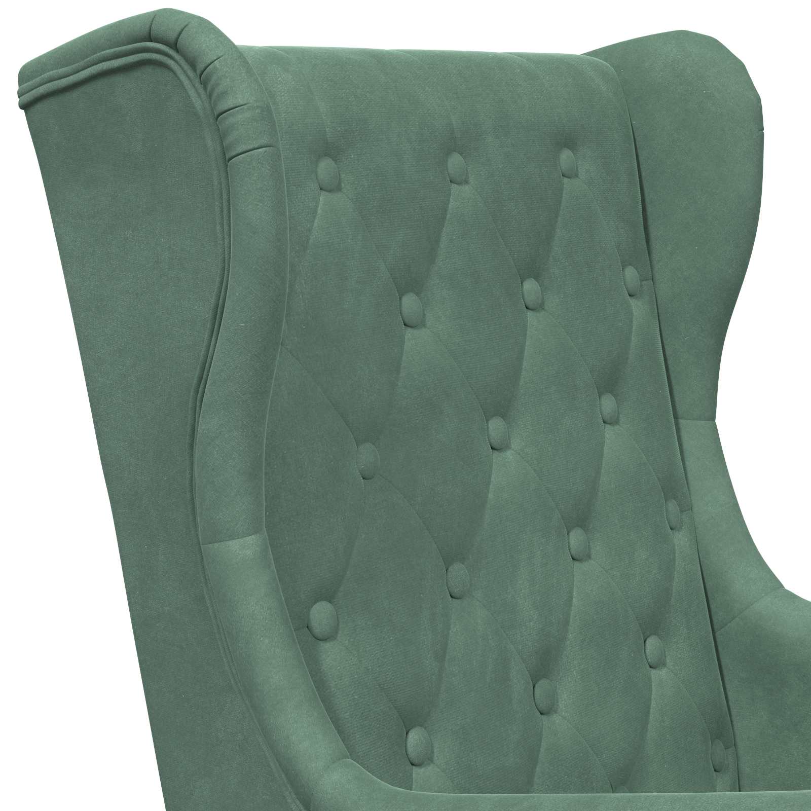 Fauteuil Zeegroen Fluweel