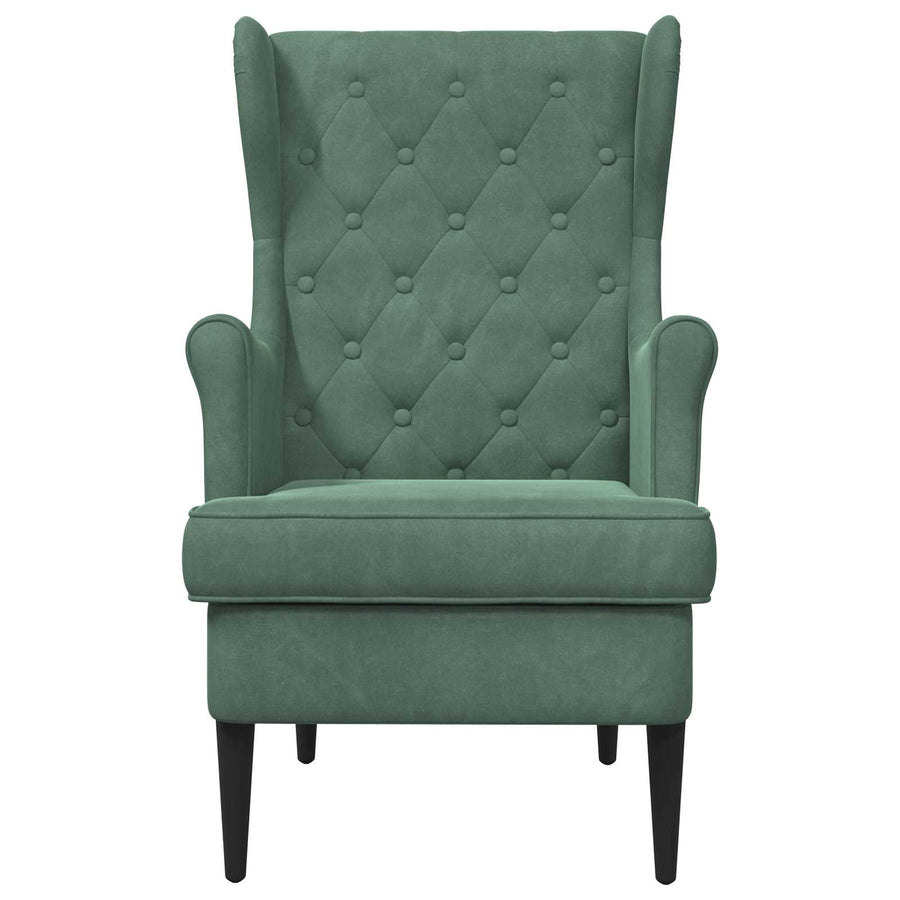 Fauteuil Zeegroen Fluweel