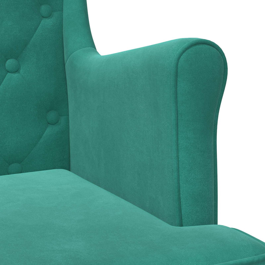 Fauteuil Turquoise Fluweel