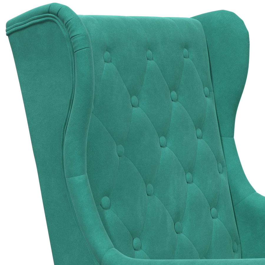 Fauteuil Turquoise Fluweel