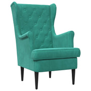 Fauteuil turquoise fluweel 65x79x100 cm