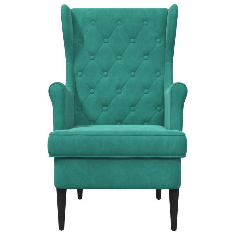 Fauteuil Turquoise Fluweel