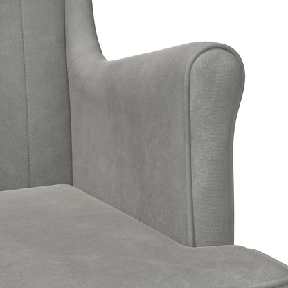 Fauteuil Lichtgrijs Fluweel