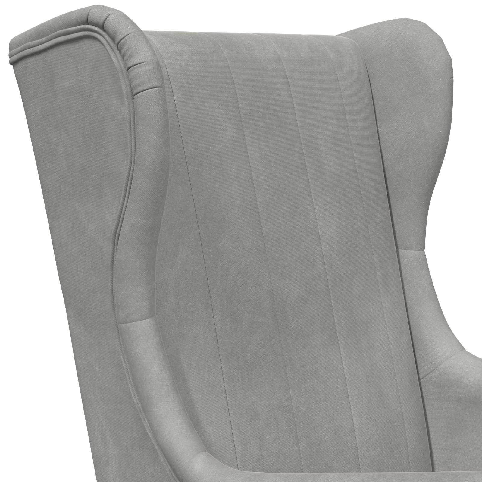 Fauteuil Lichtgrijs Fluweel
