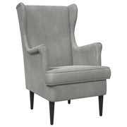 Fauteuil lichtgrijs fluweel 65x79x100 cm