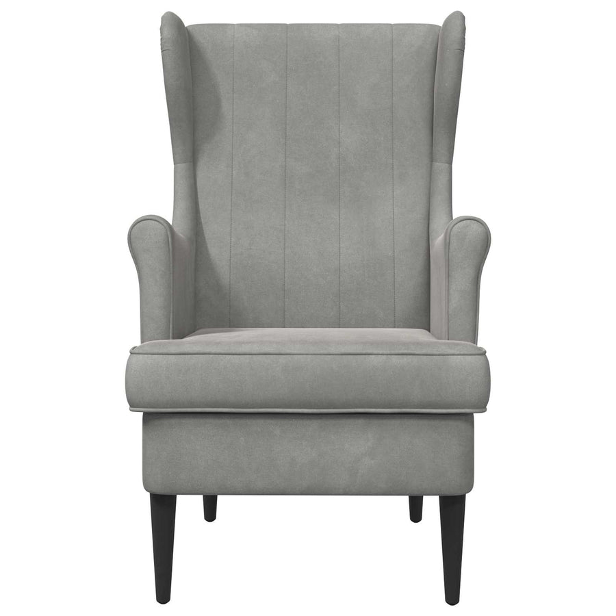 Fauteuil Lichtgrijs Fluweel