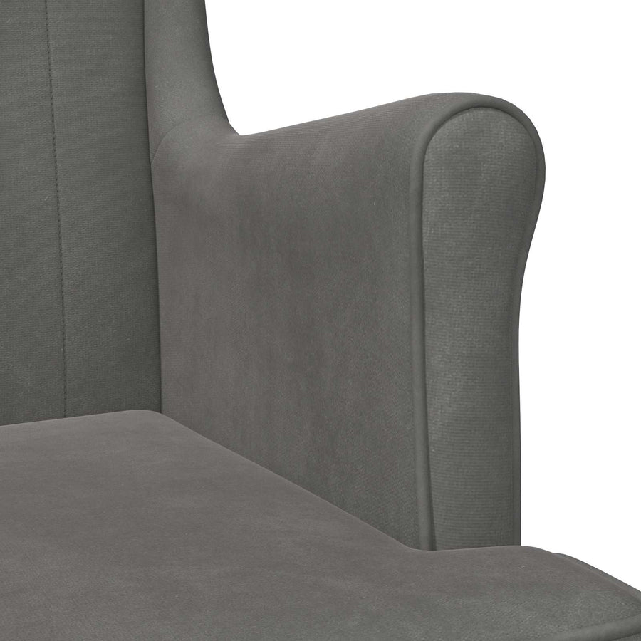 Fauteuil Donkergrijs Fluweel