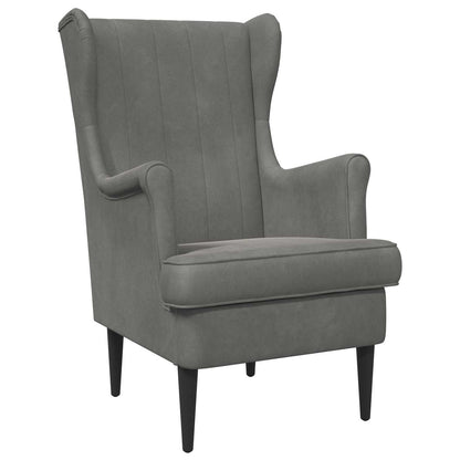 Fauteuil Donkergrijs Fluweel