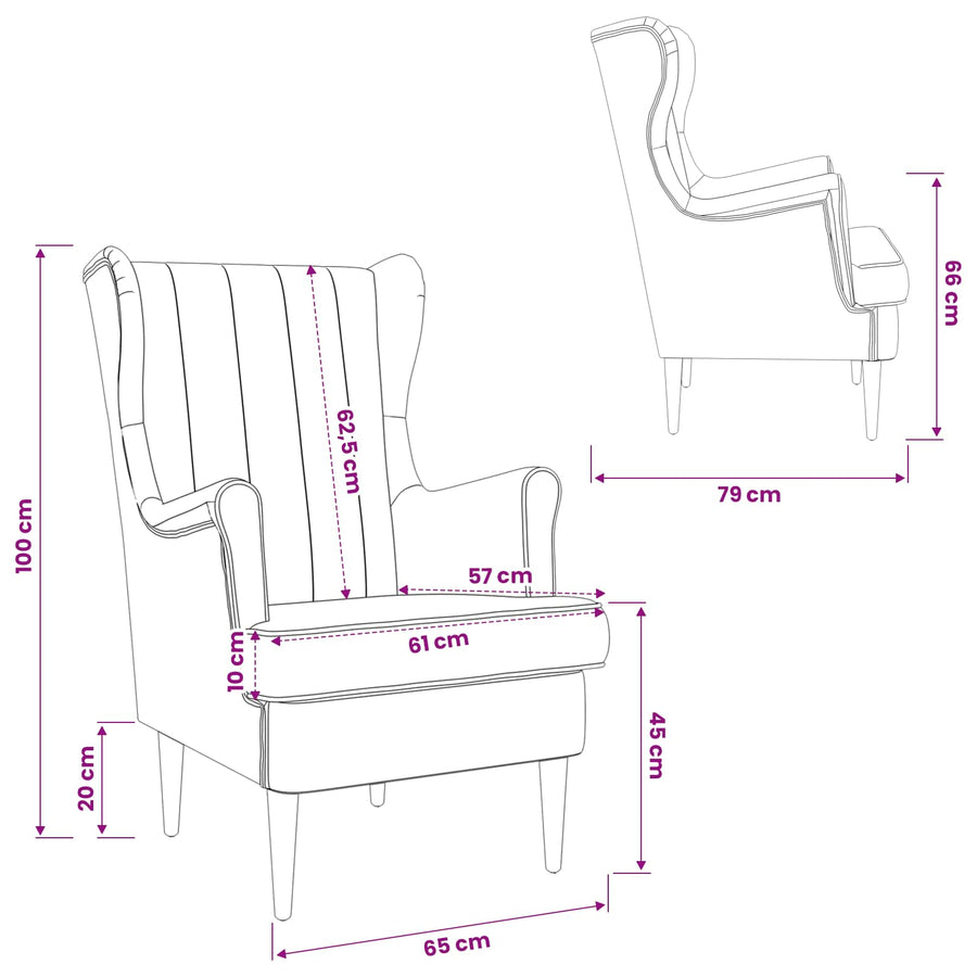 Fauteuil Donkergroen Fluweel