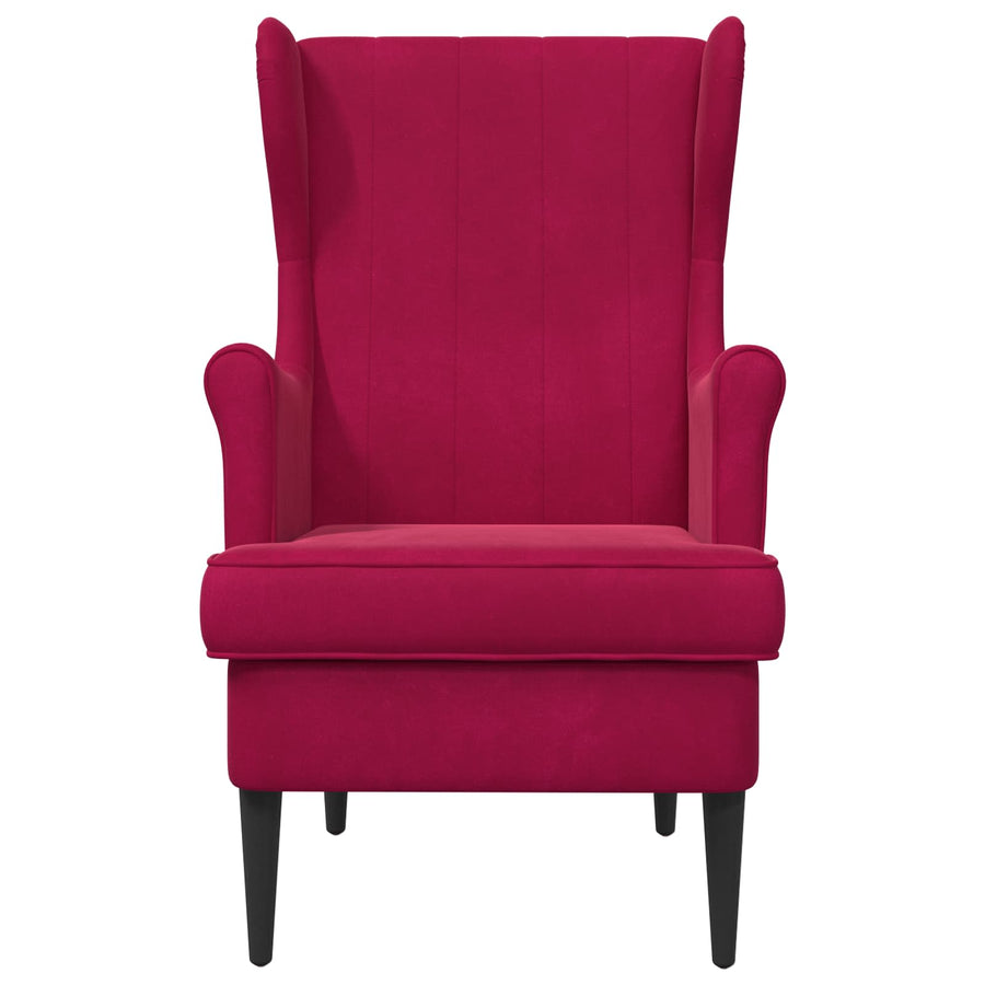 Fauteuil Wijnrood Fluweel