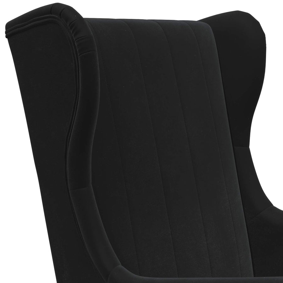 Fauteuil Zwart Fluweel