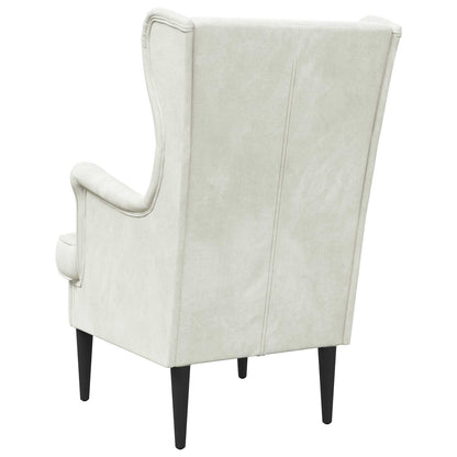 Fauteuil Crème Fluweel