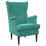 Fauteuil fluweel turquoise 65x79x100 cm