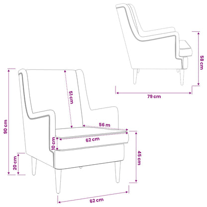 Fauteuil Donkergrijs Stof