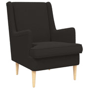 Fauteuil zwart stof 62x79x90 cm