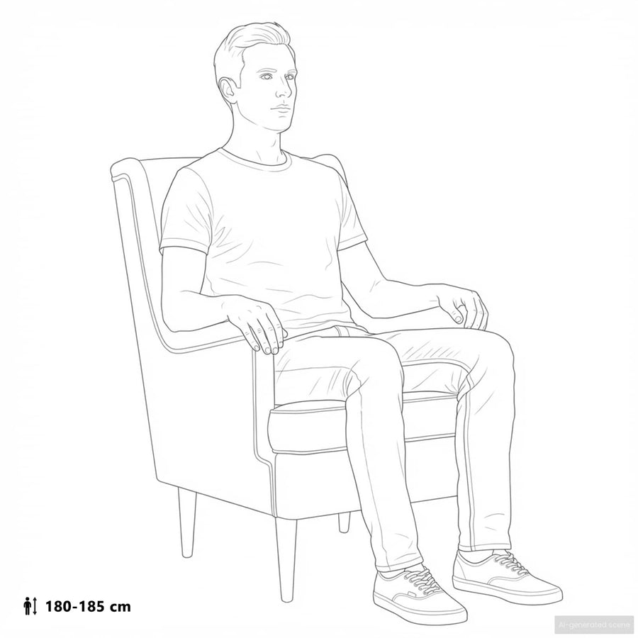 Fauteuil Zwart Stof